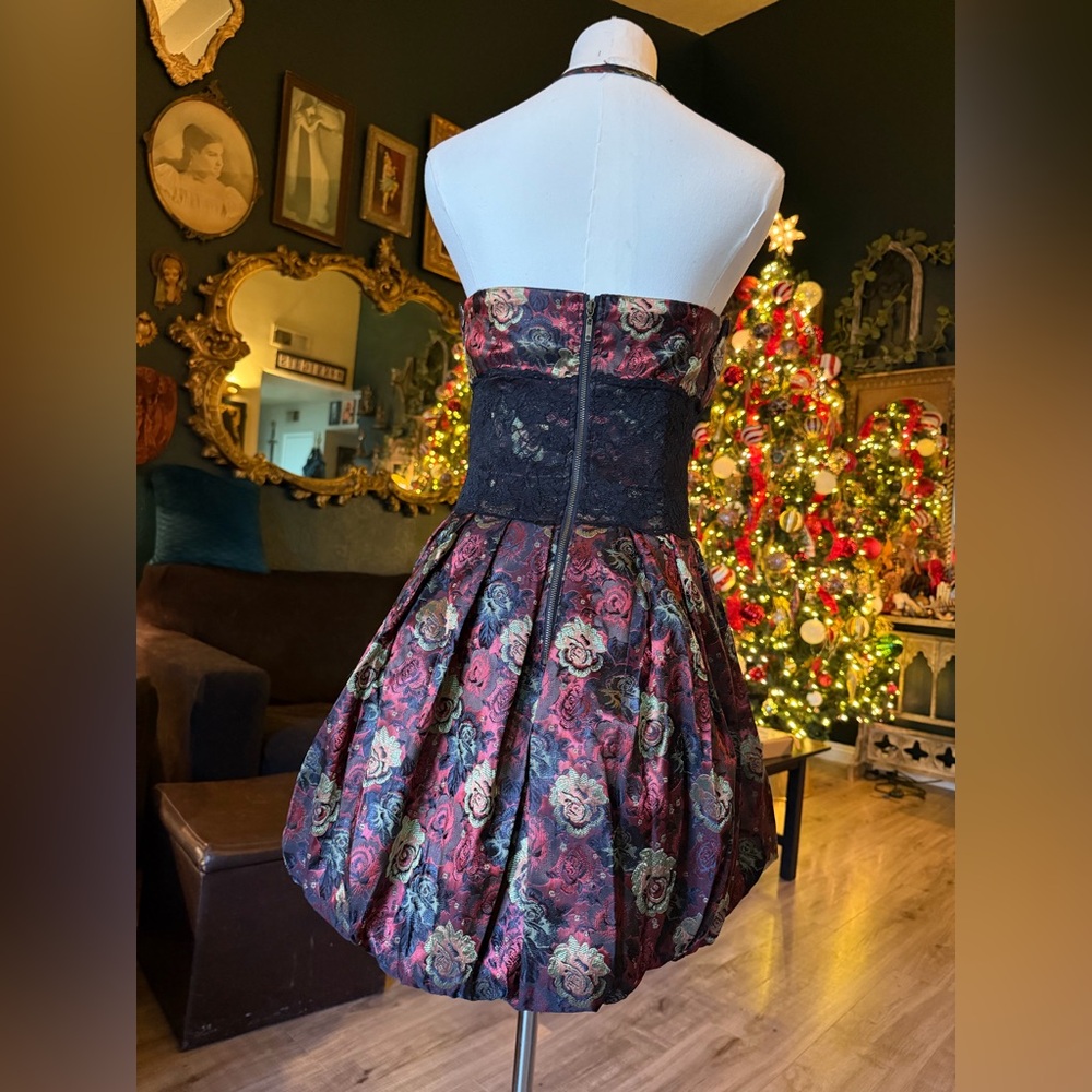 Bebe vintage goth Rose Bubble Dress— Small - Picture 6 of 12